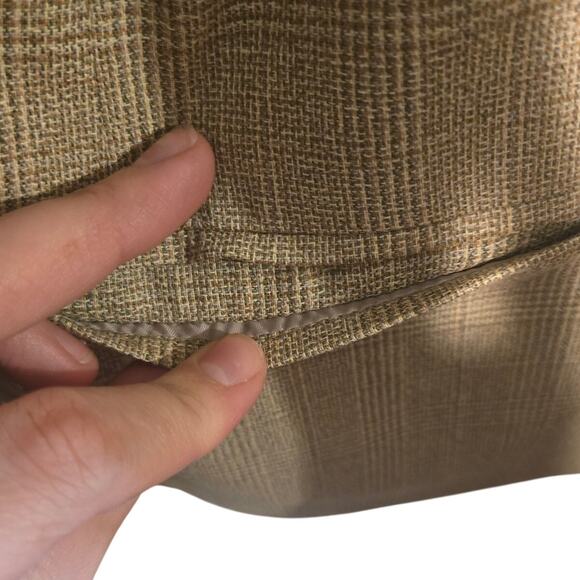 NWT Amanda Smith 18W Classic Beige Plaid Blazer [0390] - Picture 5 of 10